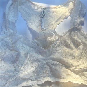 Free People Cream Lace Bralette S
